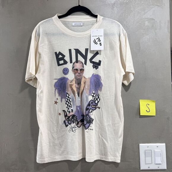 Anine Bing Lili Tee AB X TO X Iscreamcolour Elton John Small Sample NEW - Picture 2 of 7